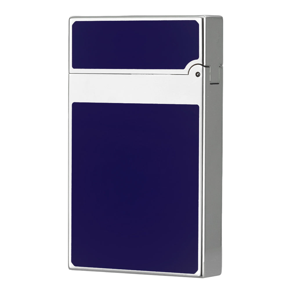 New Dial Wheel Black Classic Paint S.T. Dupont Lighter #128 Black & Blue - Back View