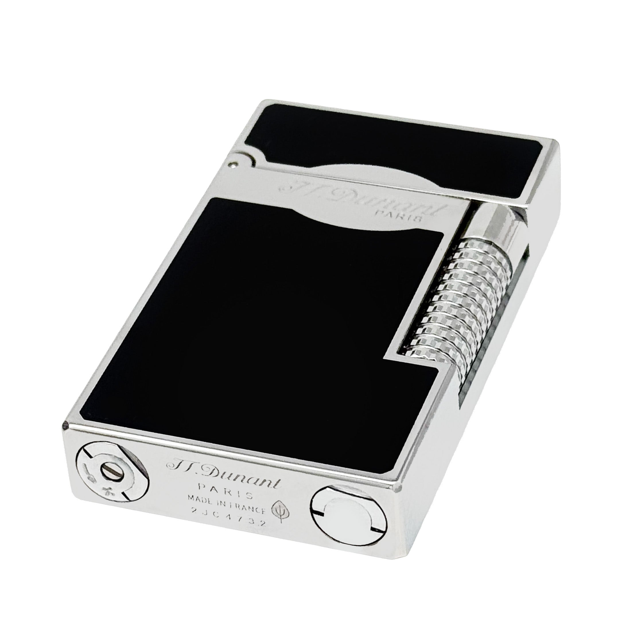 New Dial Wheel Black Classic Paint S.T. Dupont Lighter #128 Black & Blue - View 14