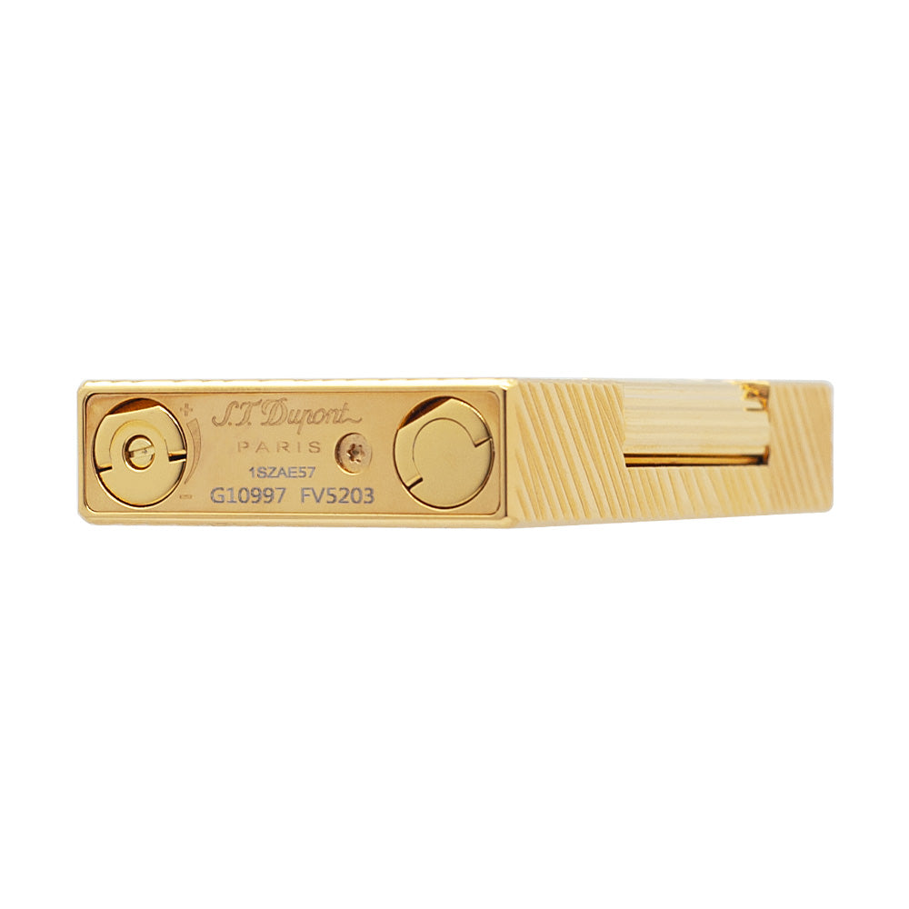 S.T. Dupont Ligne2 Brass Lighter Luxury Gold Collectible - Close-up