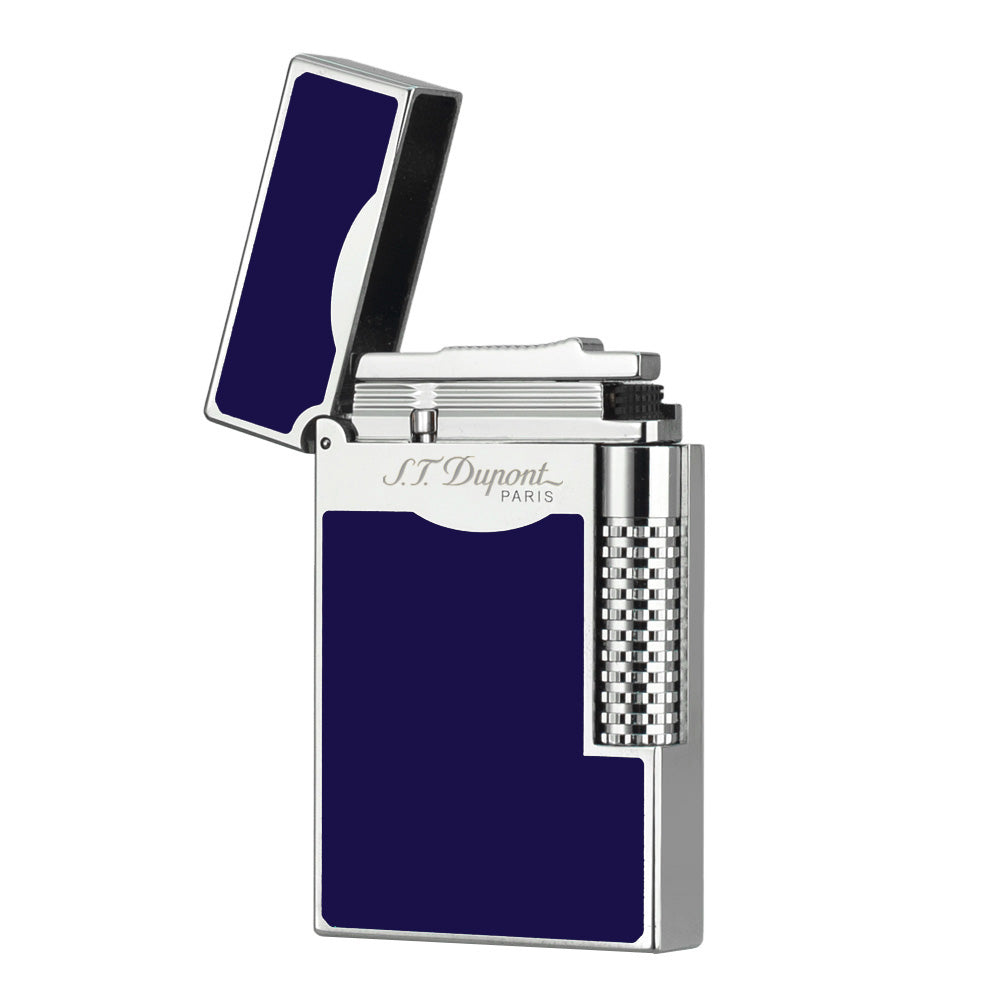 New Dial Wheel Black Classic Paint S.T. Dupont Lighter #128 Black & Blue - View 7