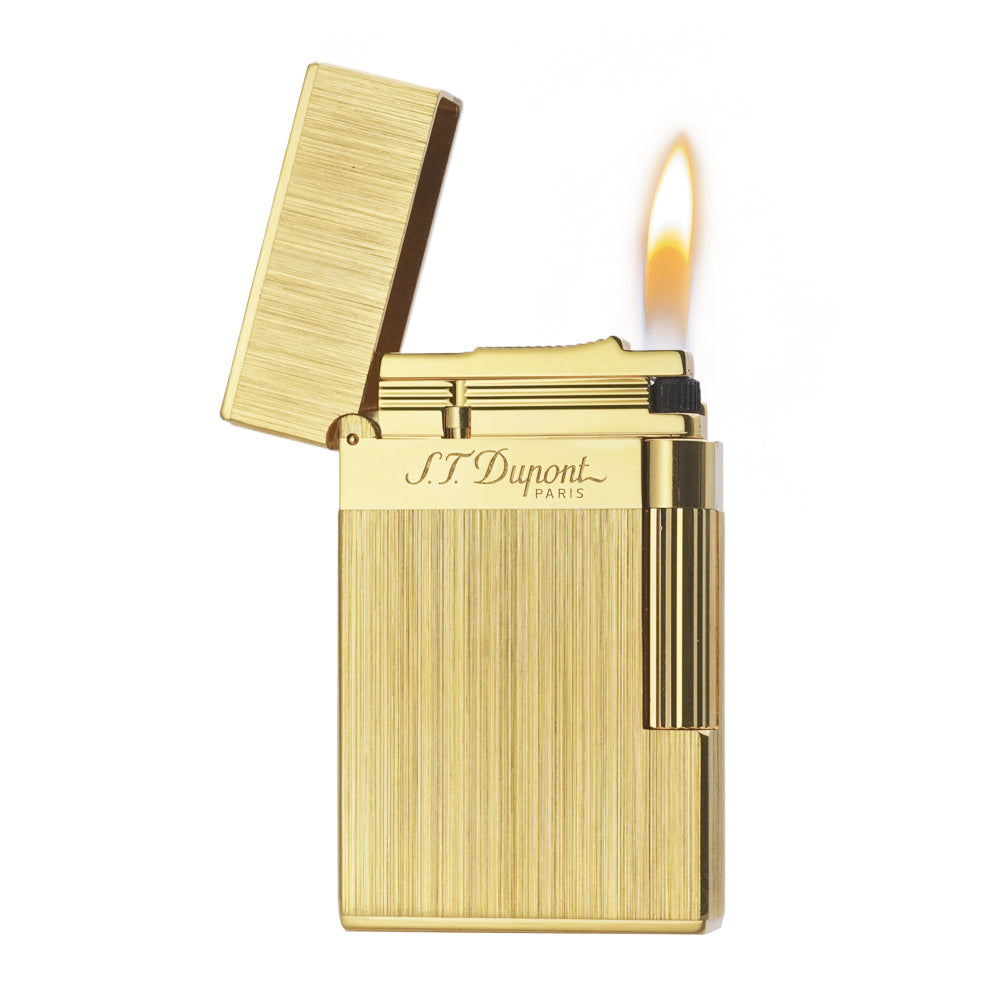 NEW Wide Brass Brushed S.T.Dupont Metal Lighter - View 7