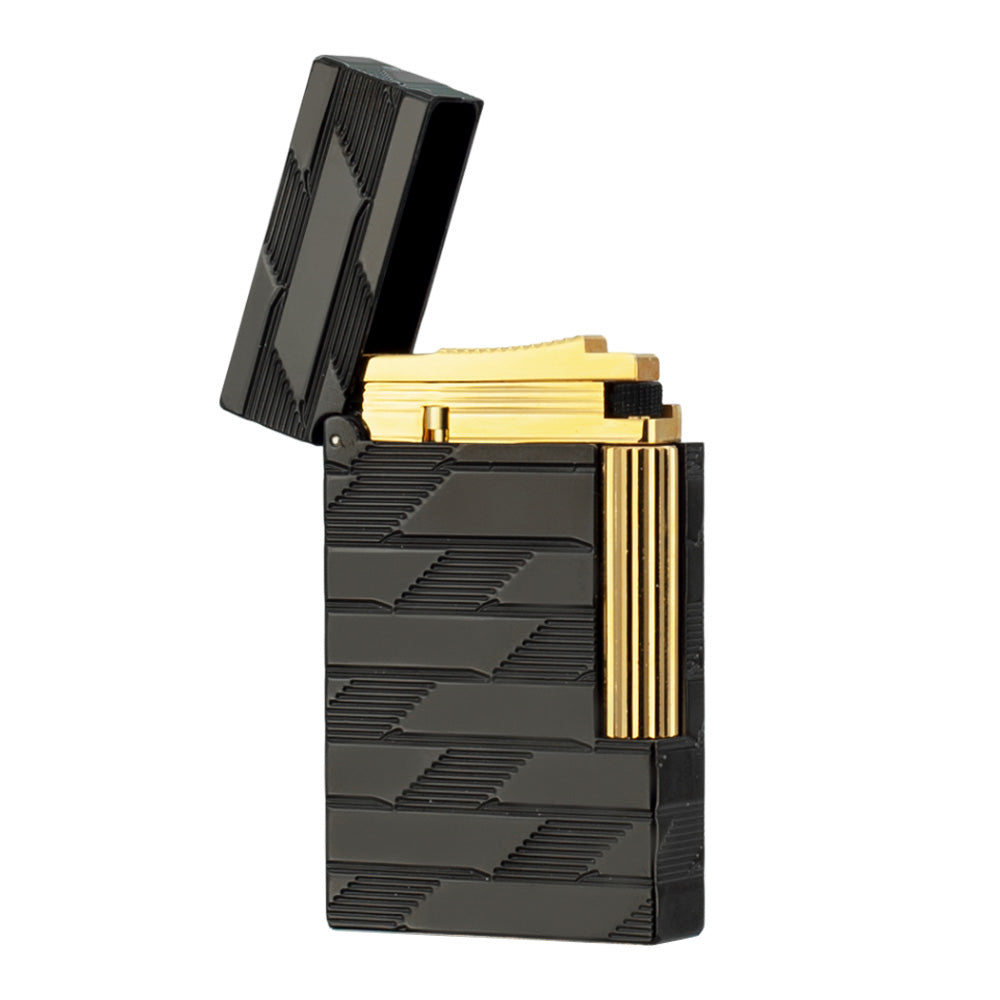 S.T. Dupont Ligne 2 Monogram Guilloche Lighter - Detail View