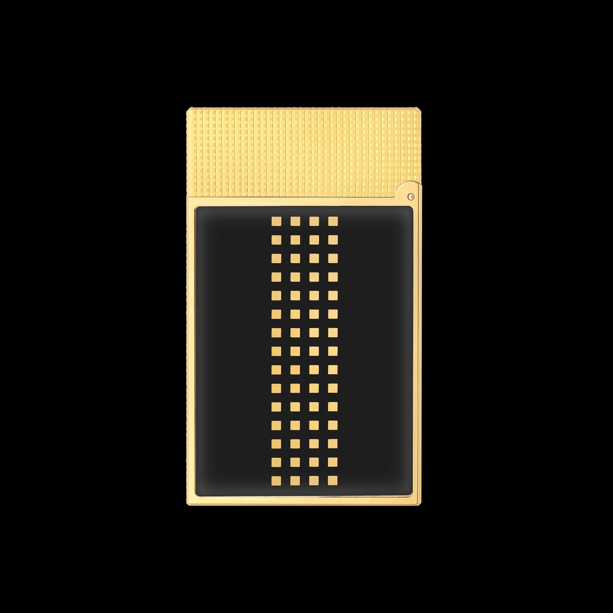 S.T. Dupont Ligne 2 Behike Black and Gold Lacquer Luxury Lighter - Detail View