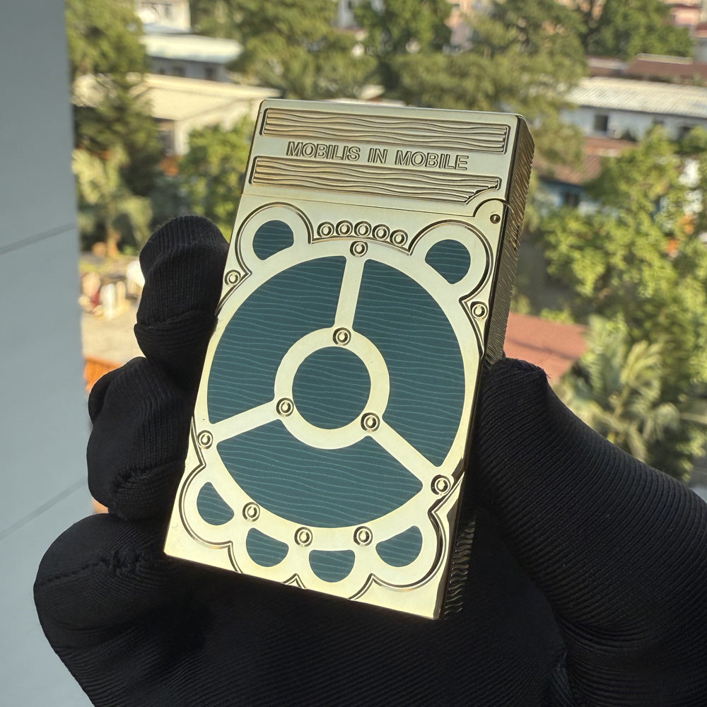 S.T. Dupont Ligne2 Green Pacific Lacquered Lighter - Back View