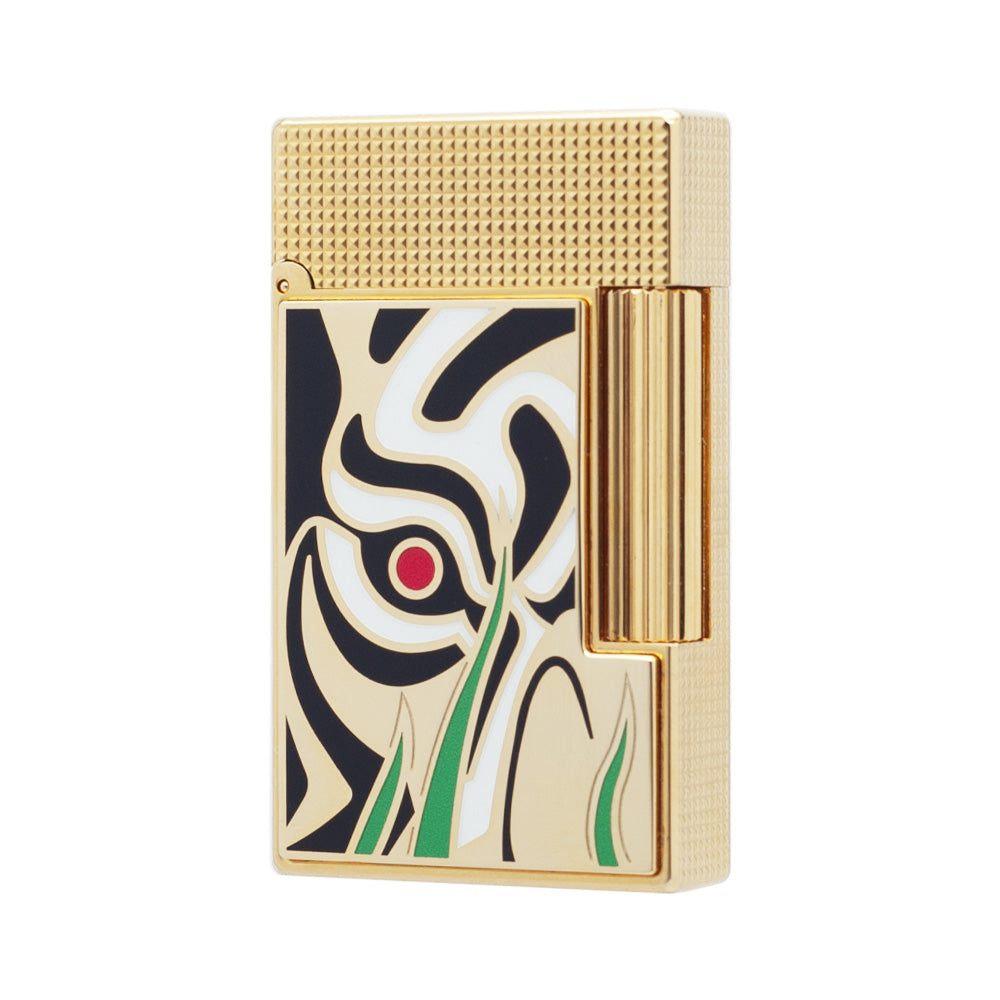 S.T. Dupont Ligne 2 Eye of the Tiger Edition Golden Lighter