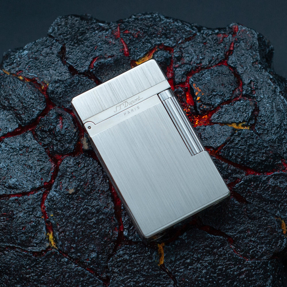 Brushed Metal ST Dupont Ligne 2 Lighter - View 19