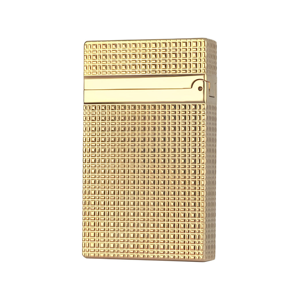 ST Dupont Cigarette Lighter Ping Lighters with Lattice Engraved - Side View