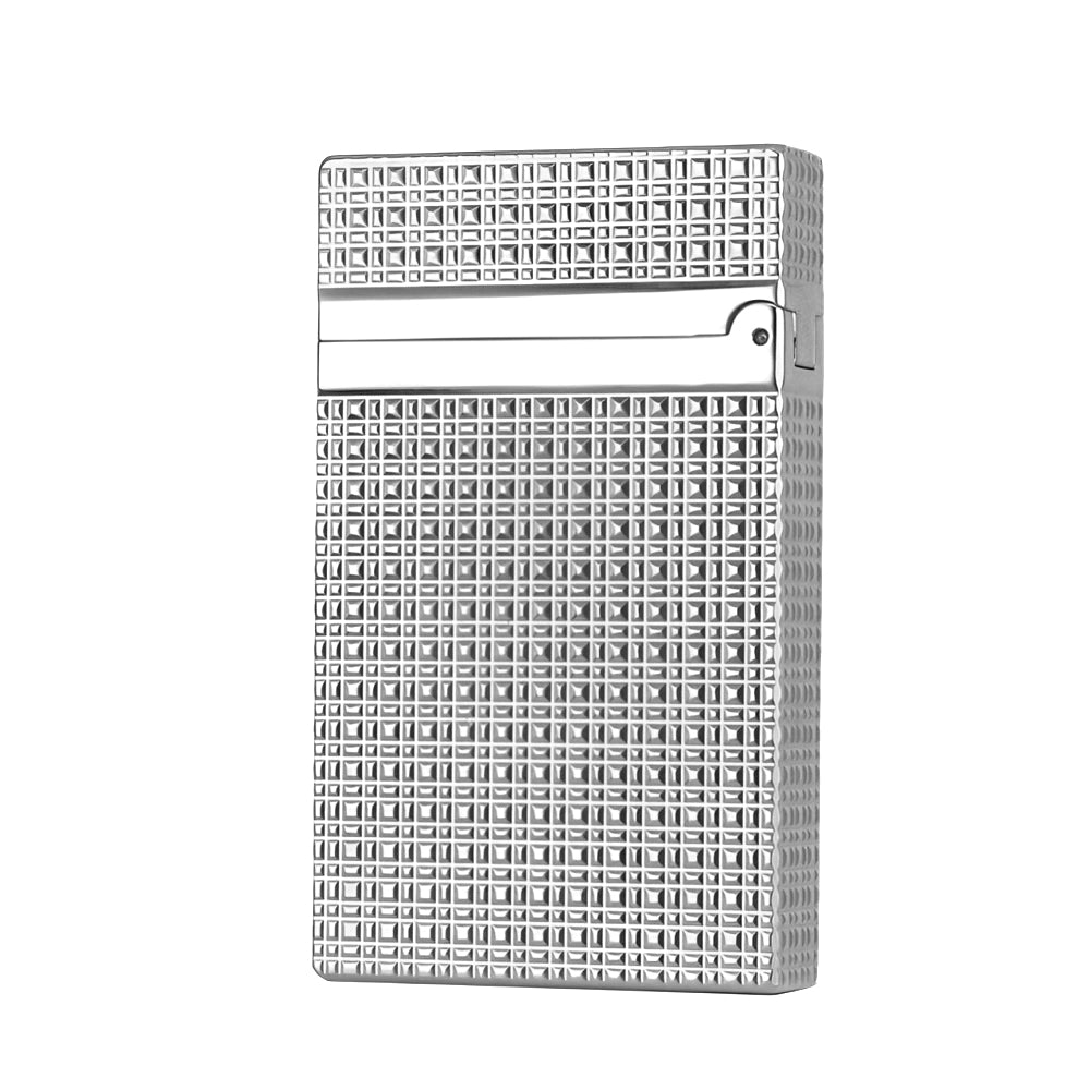 ST Dupont Cigarette Lighter Ping Lighters with Lattice Engraved - Angle View