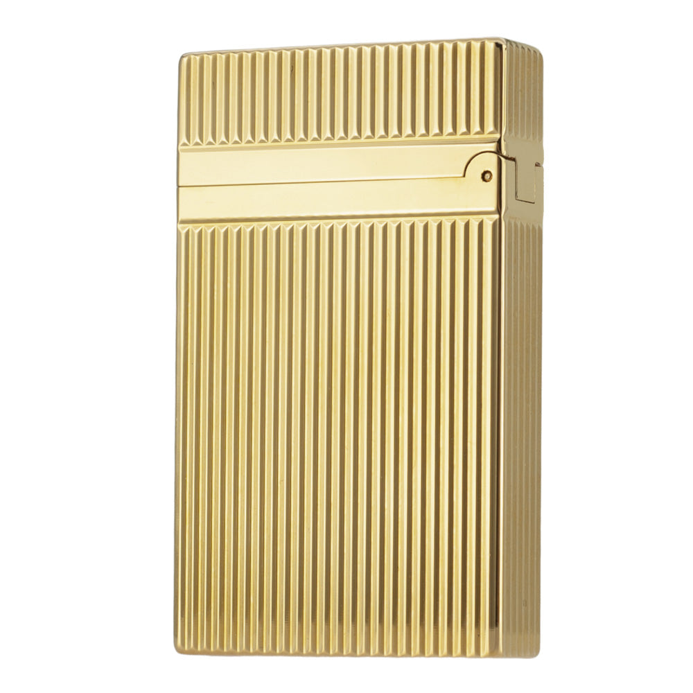 S.T. Dupont Classic Vertical Stripes Metal Lighter - Back View