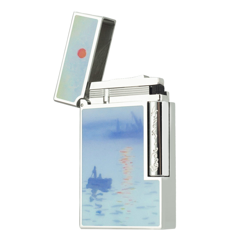 S.T. Dupont Ligne 2 Monet Sunrise Luxury Art Lighter - Detail View