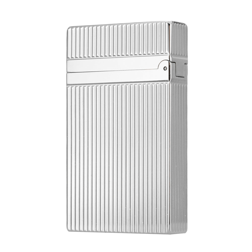 S.T. Dupont Classic Vertical Stripes Metal Lighter - Side View