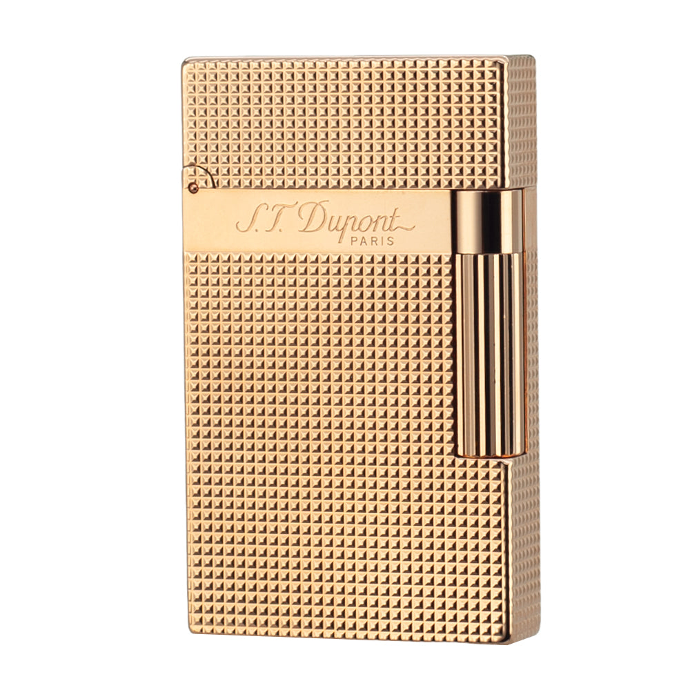 Slant Fire S.T Dupont Ligne 2 New Lattice Wide Edge Lighter - Side View
