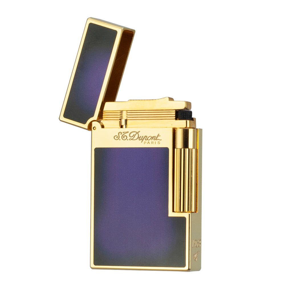 S.T. Dupont Ligne 2 Atelier Purple-Black Chinese Lacquer Lighter - Detail View