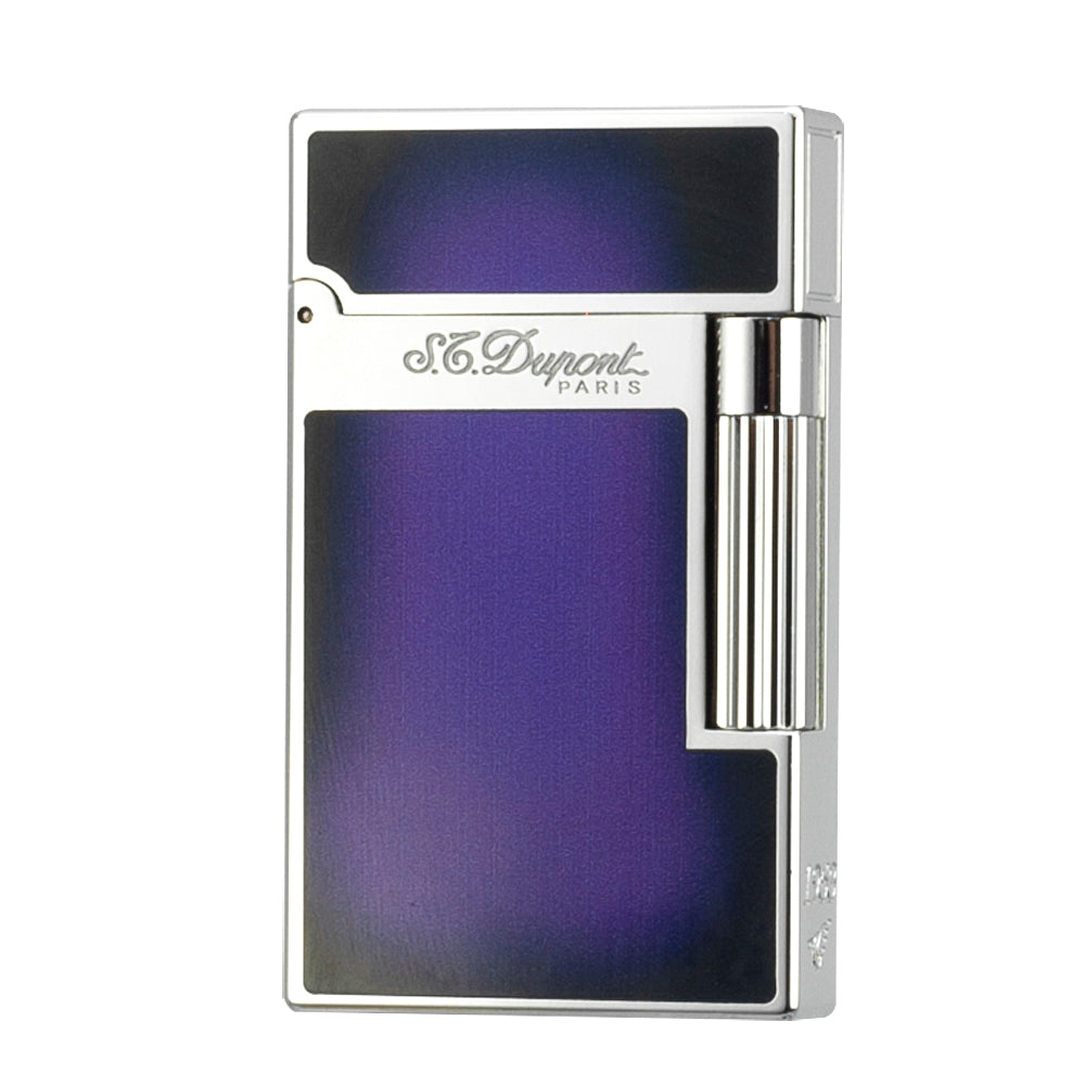 S.T. Dupont Ligne 2 Atelier Purple-Black Chinese Lacquer Lighter - Purple-Black with Silver - View 8