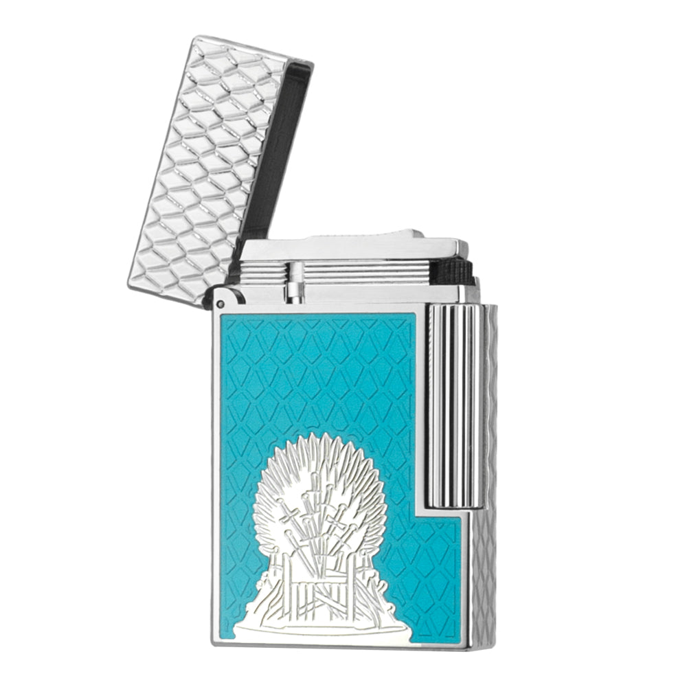 Double Flames S.T. Dupont Ligne 2 Game of Thrones Lighter – Fire Orange with Dragon Scale Design - View 13