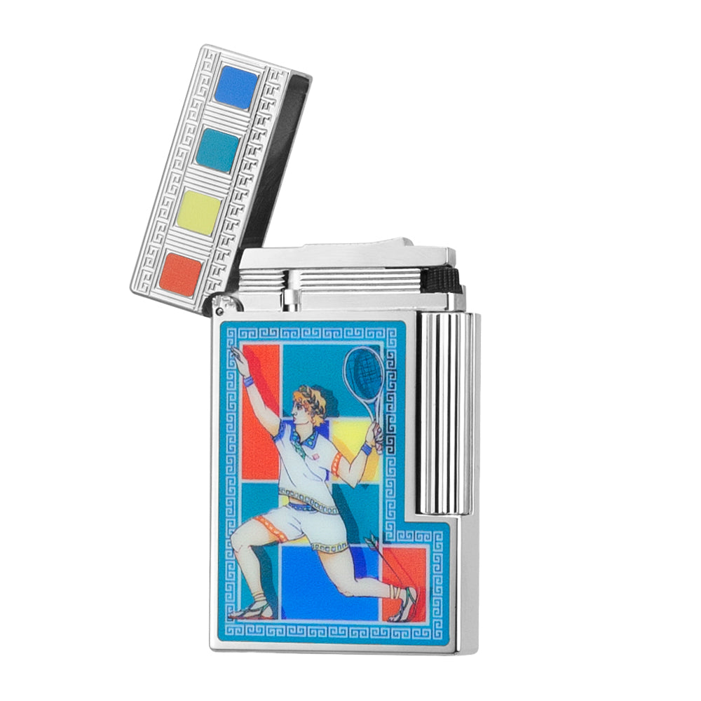 Double Flames S.T. Dupont Ligne 2 Casablanca Multicolor Mosaic Lighter - View 7