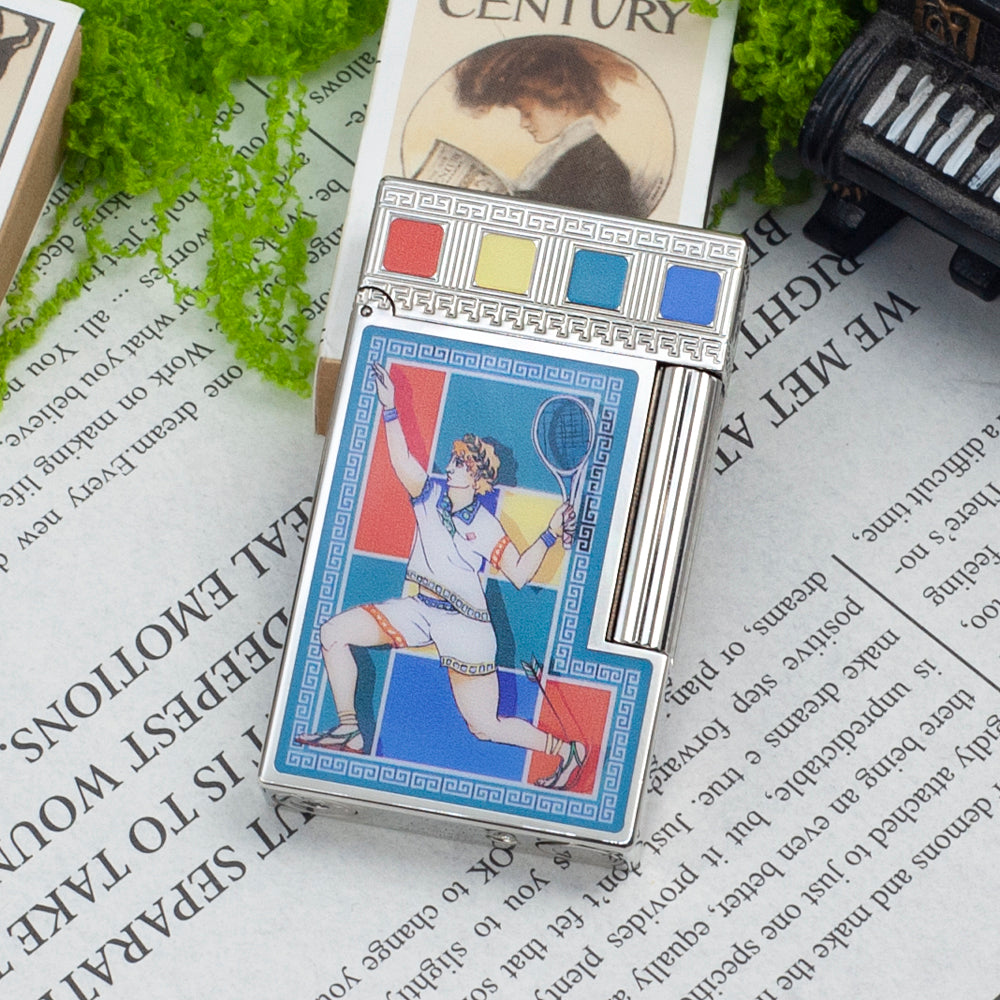 Double Flames S.T. Dupont Ligne 2 Casablanca Multicolor Mosaic Lighter - View 12