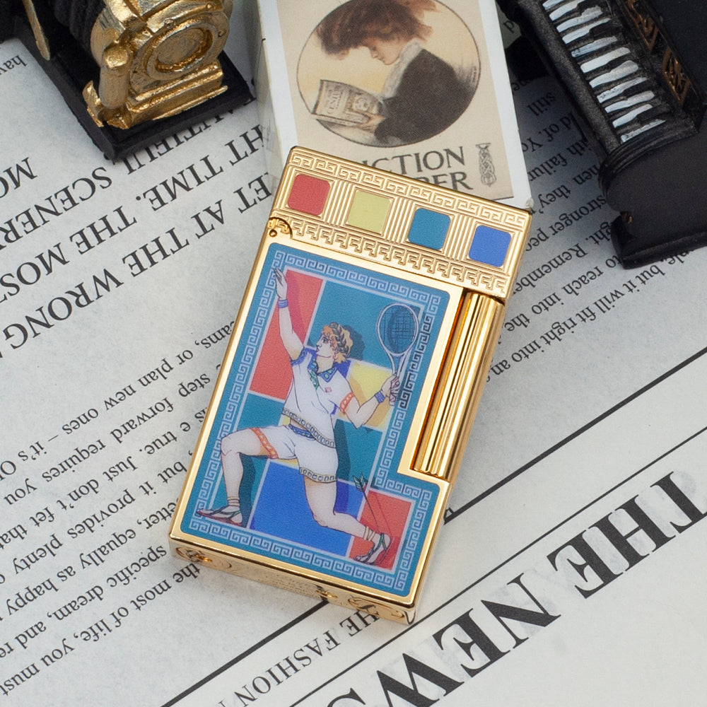 Double Flames S.T. Dupont Ligne 2 Casablanca Multicolor Mosaic Lighter - View 11