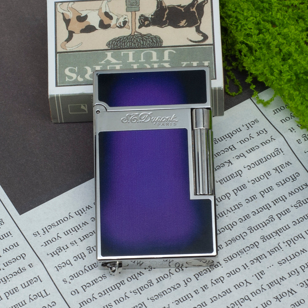 S.T. Dupont Ligne 2 Atelier Purple-Black Chinese Lacquer Lighter - View 15