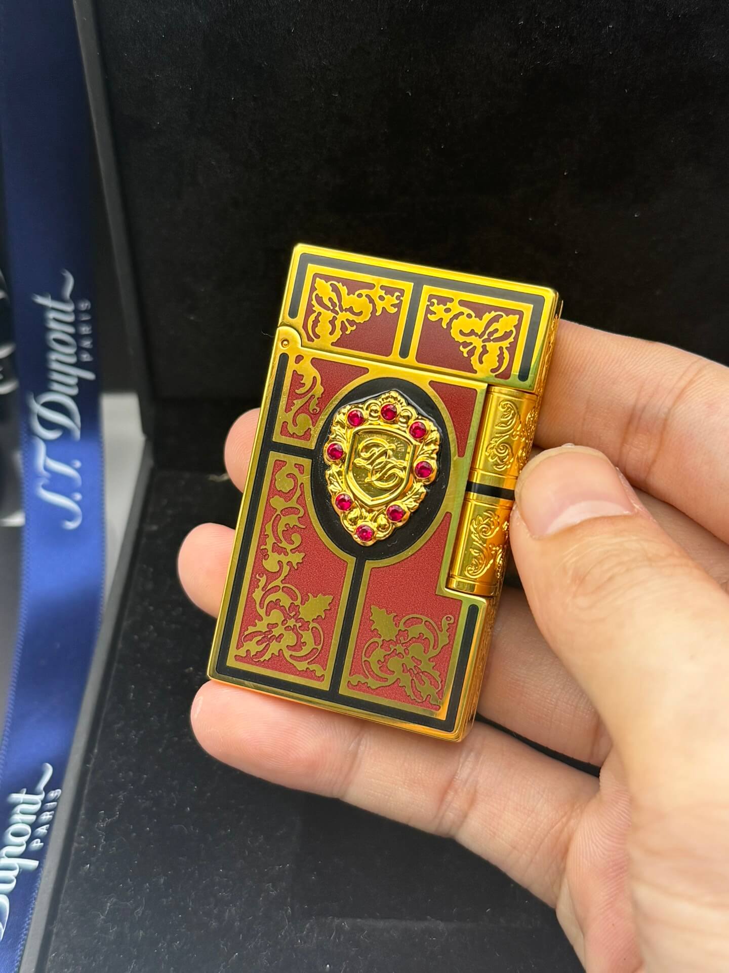ST Dupont Second Empire Ruby Vintage Butane Lighter | Limited Edition