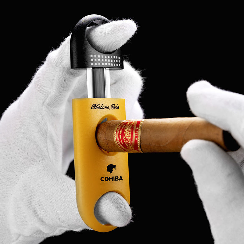 CH Yellow 4-Piece Cigar Accessory Set With Gift Box
