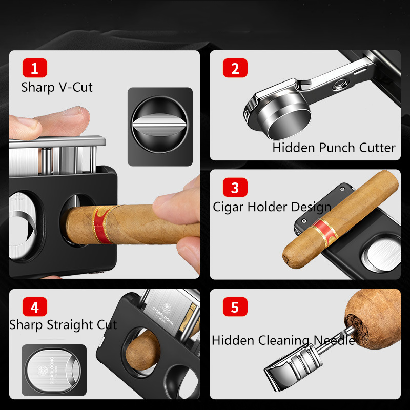 Cohiba Yellow 5-in-1 Multifunction Cigar Cutter | Compact Gift Box
