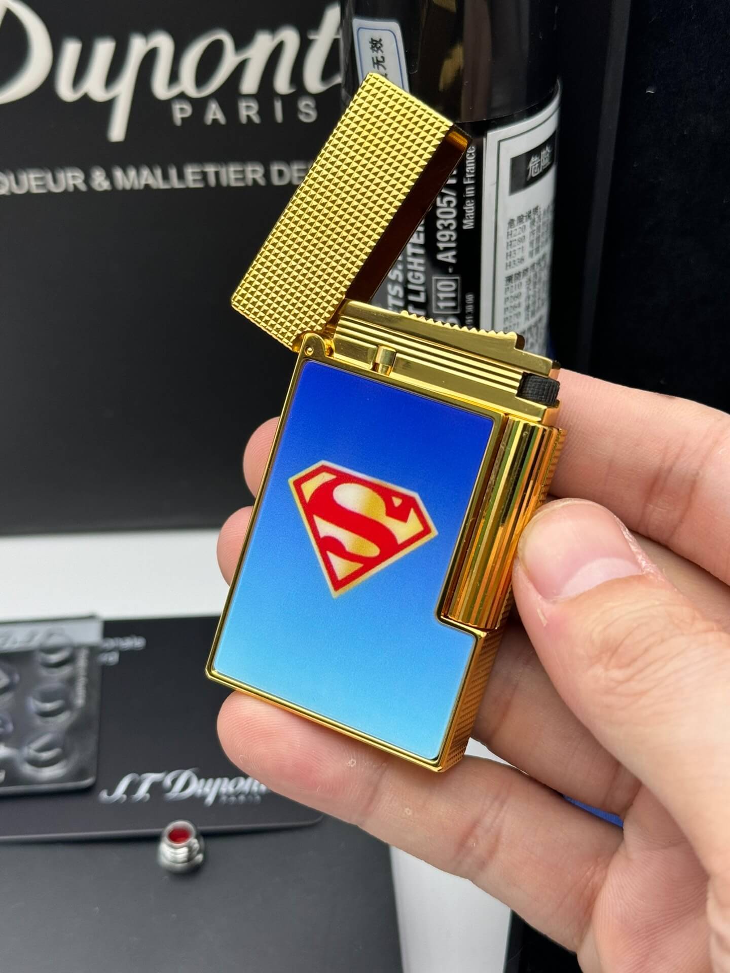 ST Dupont Ligne 2 Superman Limited Edition Lighter With Gift Box