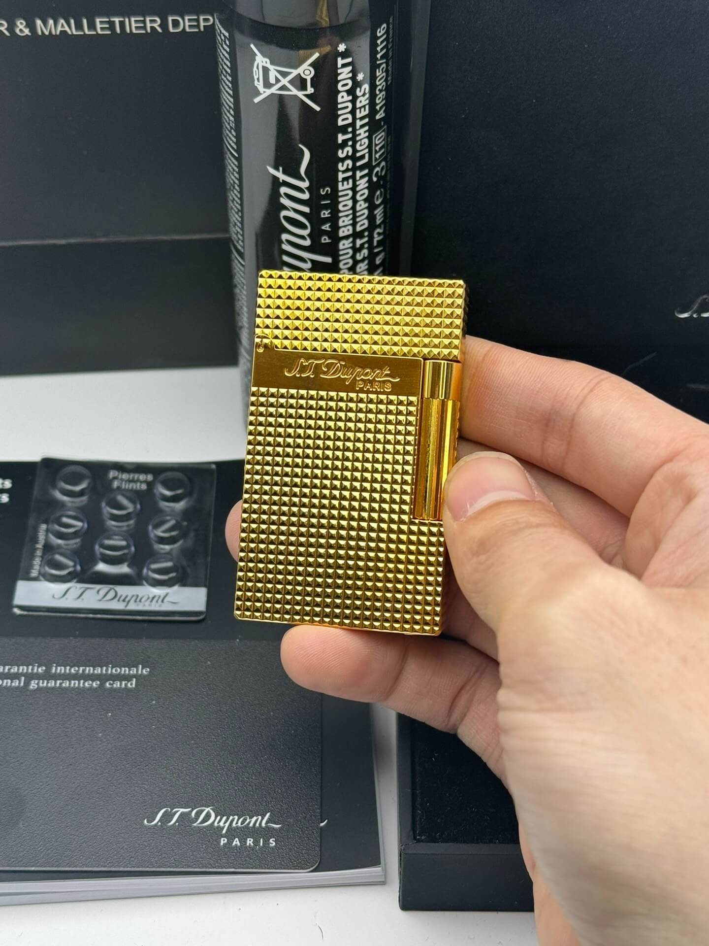 ST Dupont Ligne 2 New Lattice Wide Edge Lighter With Gift Box