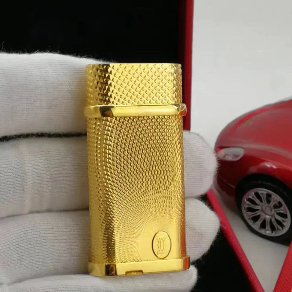 Cartier Lighter Luxury Portable Right Label - Gold - Angle View