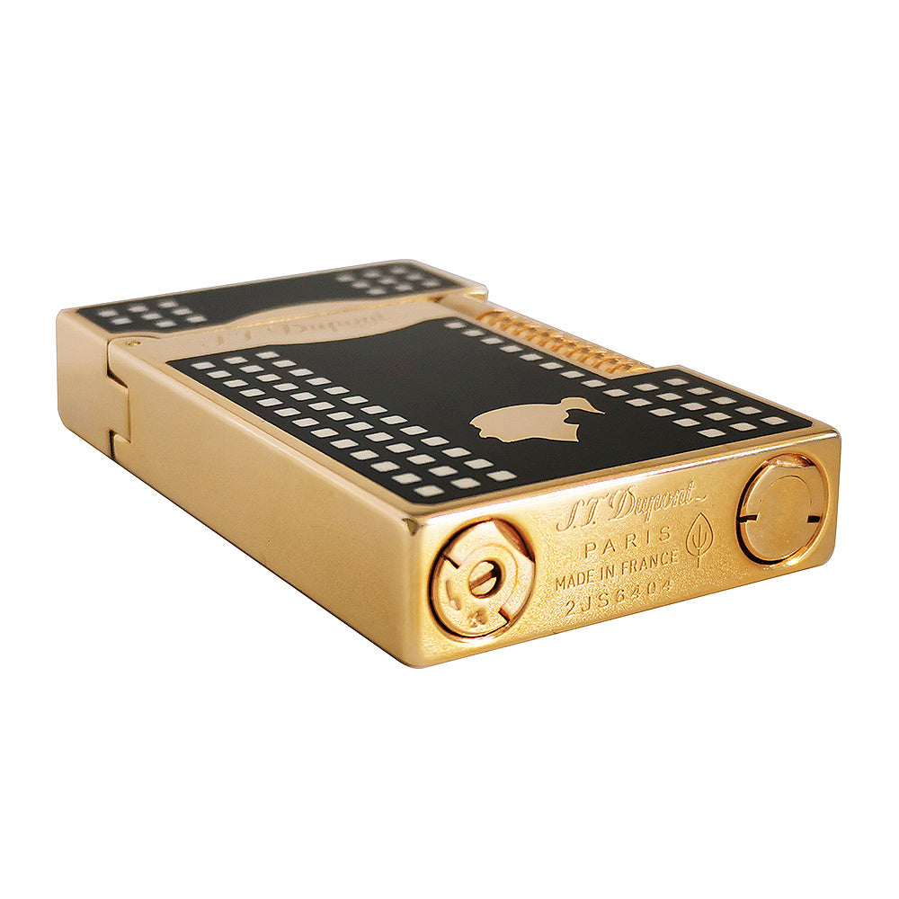 ST Dupont COHIBA BEHIKE Limited Edition LE GRAND L2 LIGHTER BLACK LACQUER - Back View