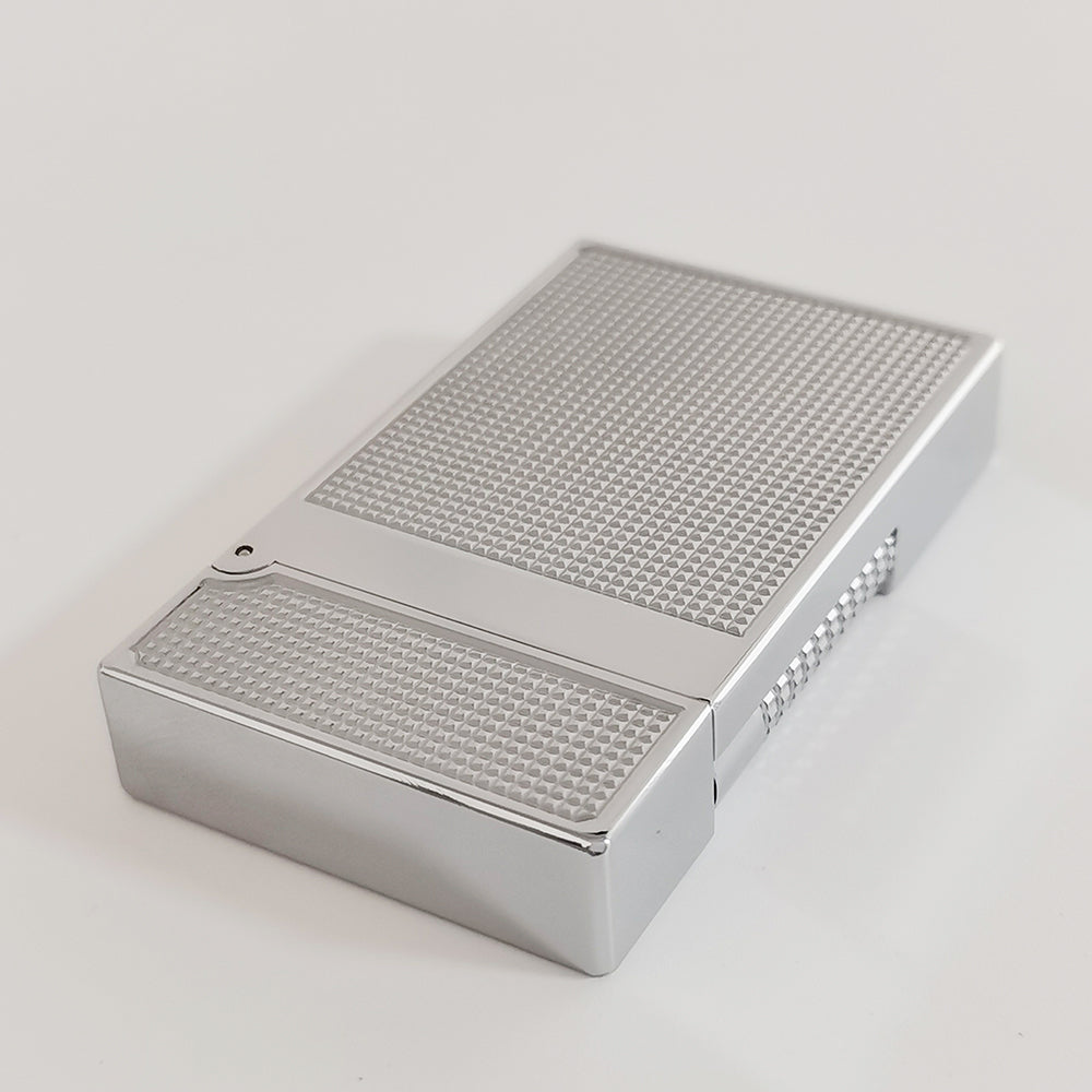 Double Flames Lattice Dupont Lighter Brass - View 9