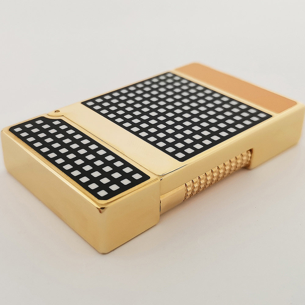 S.T. Dupont Ligne 2 Cohiba Lighter Black & Yellow Lacquer - Back View