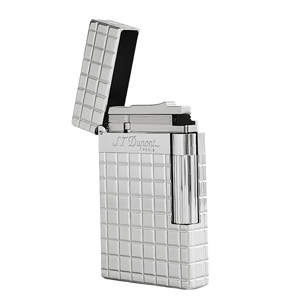 ST Dupont Lighter Ligne 2 Engraving Square Lattice - Detail View