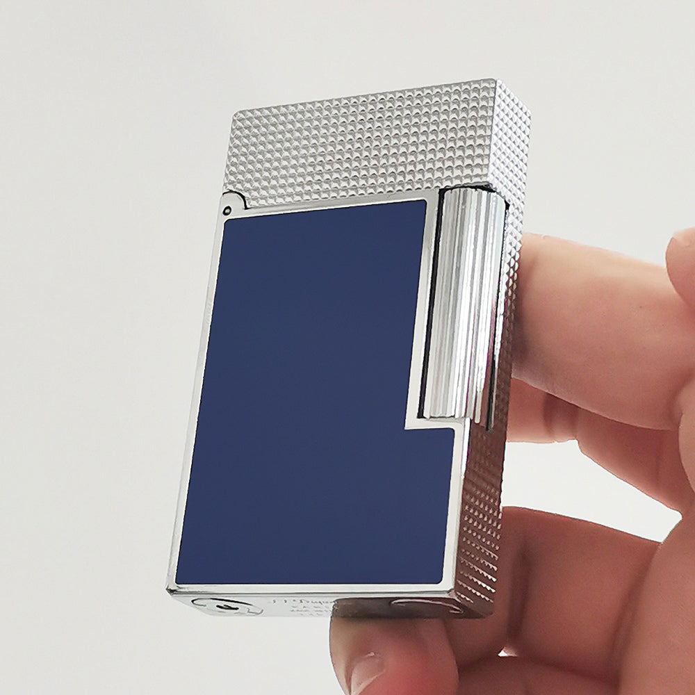 S.T. Dupont Ligne 2 Natural Lacquer Gas Lighter with Lattice Engraving - View 14