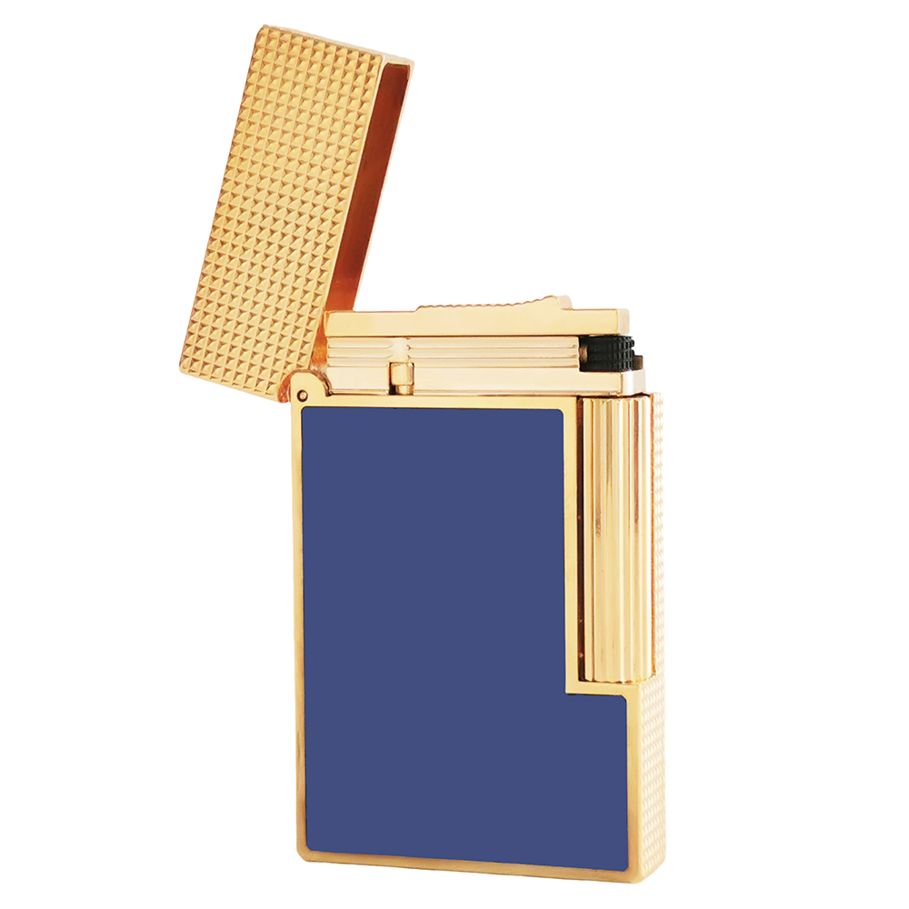 S.T. Dupont Ligne 2 Natural Lacquer Gas Lighter with Lattice Engraving - View 12