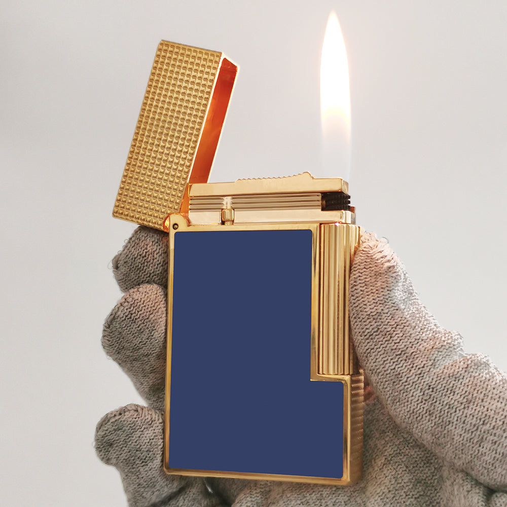 S.T. Dupont Ligne 2 Natural Lacquer Gas Lighter with Lattice Engraving - View 8