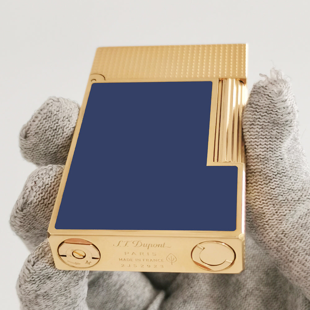 S.T. Dupont Ligne 2 Natural Lacquer Gas Lighter with Lattice Engraving - View 10