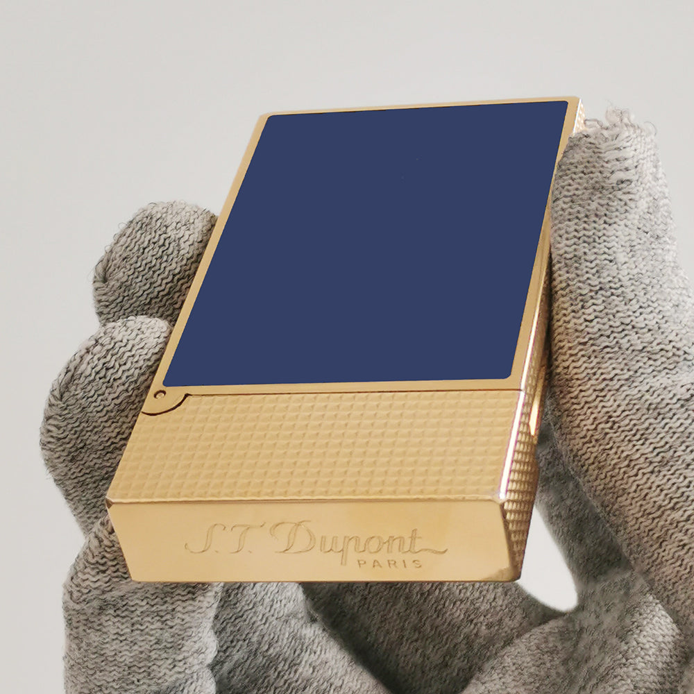 S.T. Dupont Ligne 2 Natural Lacquer Gas Lighter with Lattice Engraving - View 11