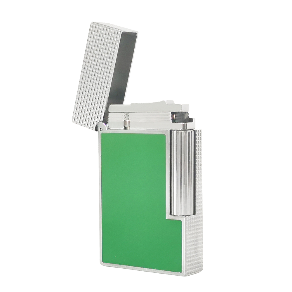 S.T. Dupont Ligne 2 Natural Lacquer Gas Lighter with Lattice Engraving - View 15