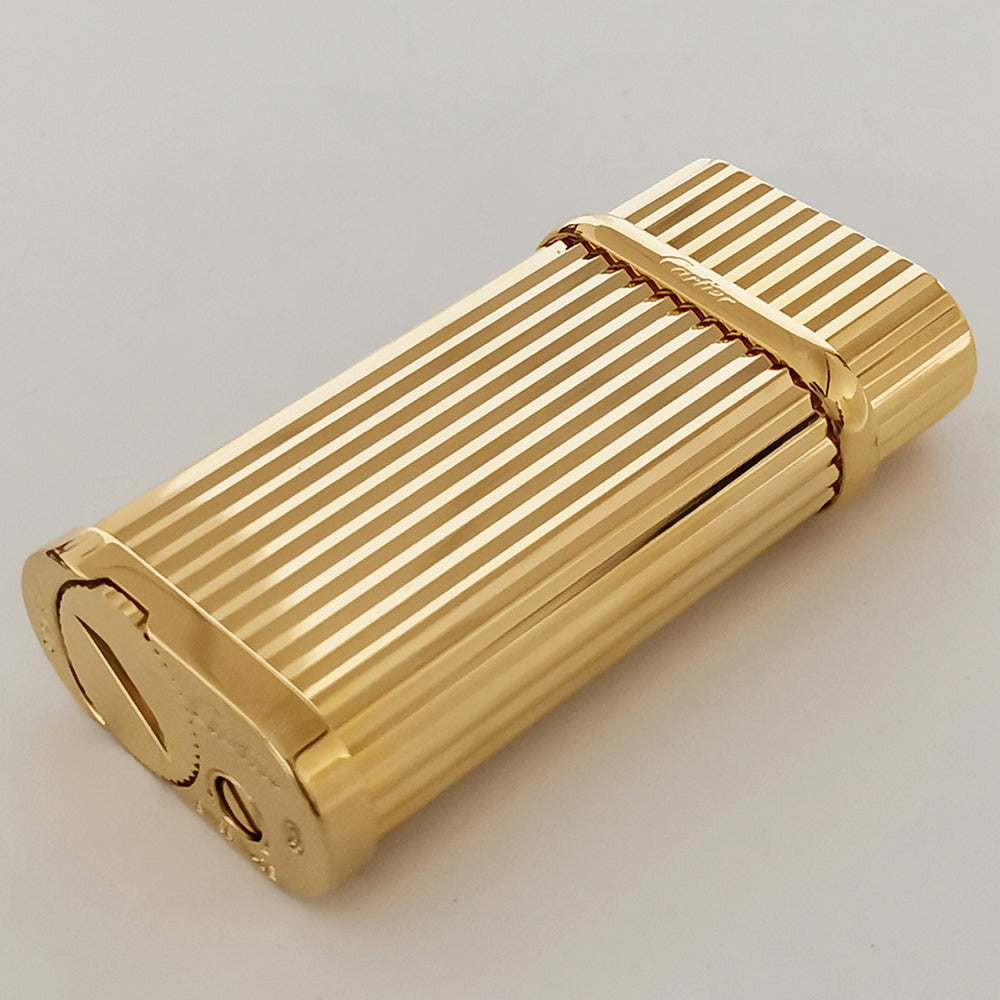 Cartier Lighter Classic Vertical Stripe Design - Close-up