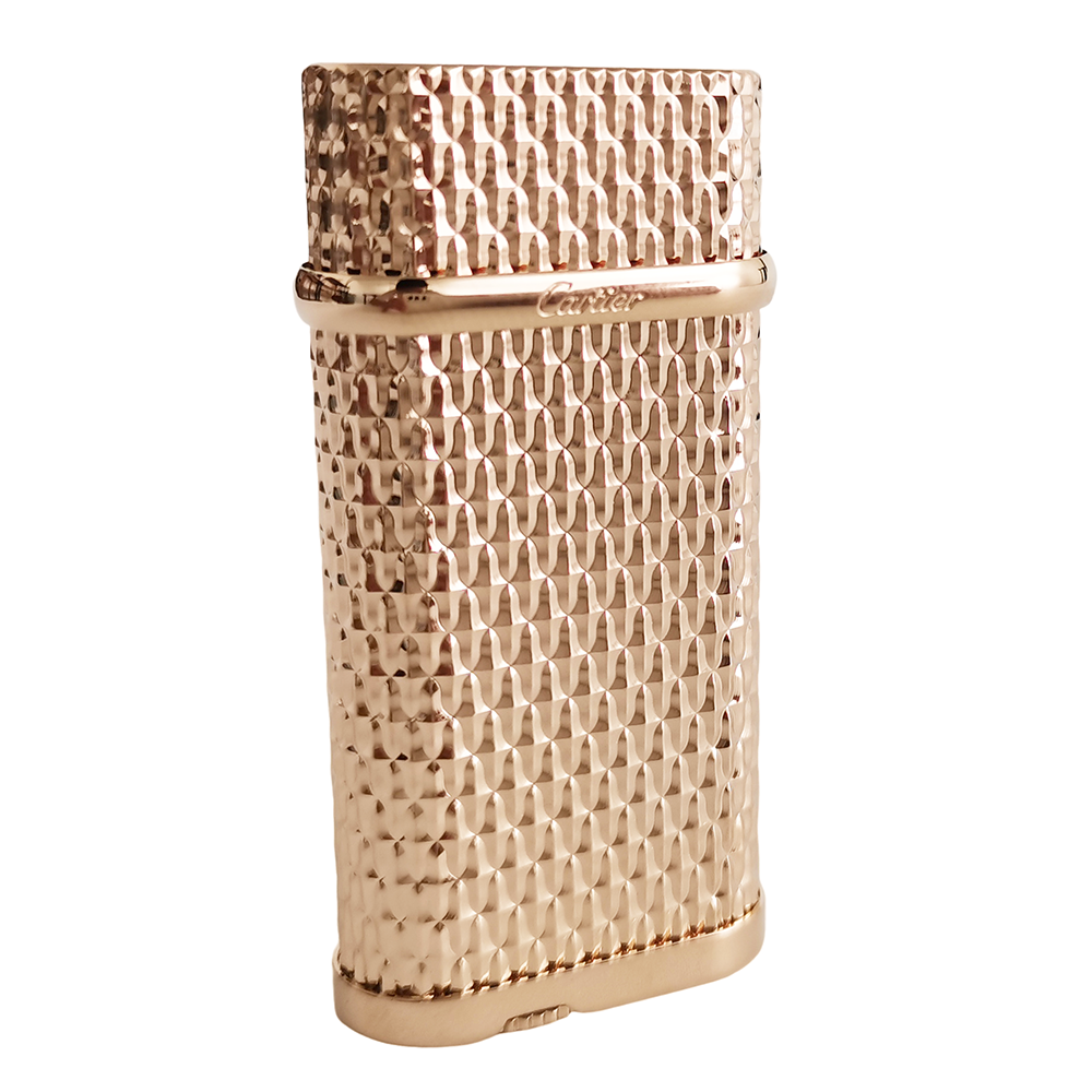 Cartier DE PARIS Gas Lighter Special Engraved Pattern