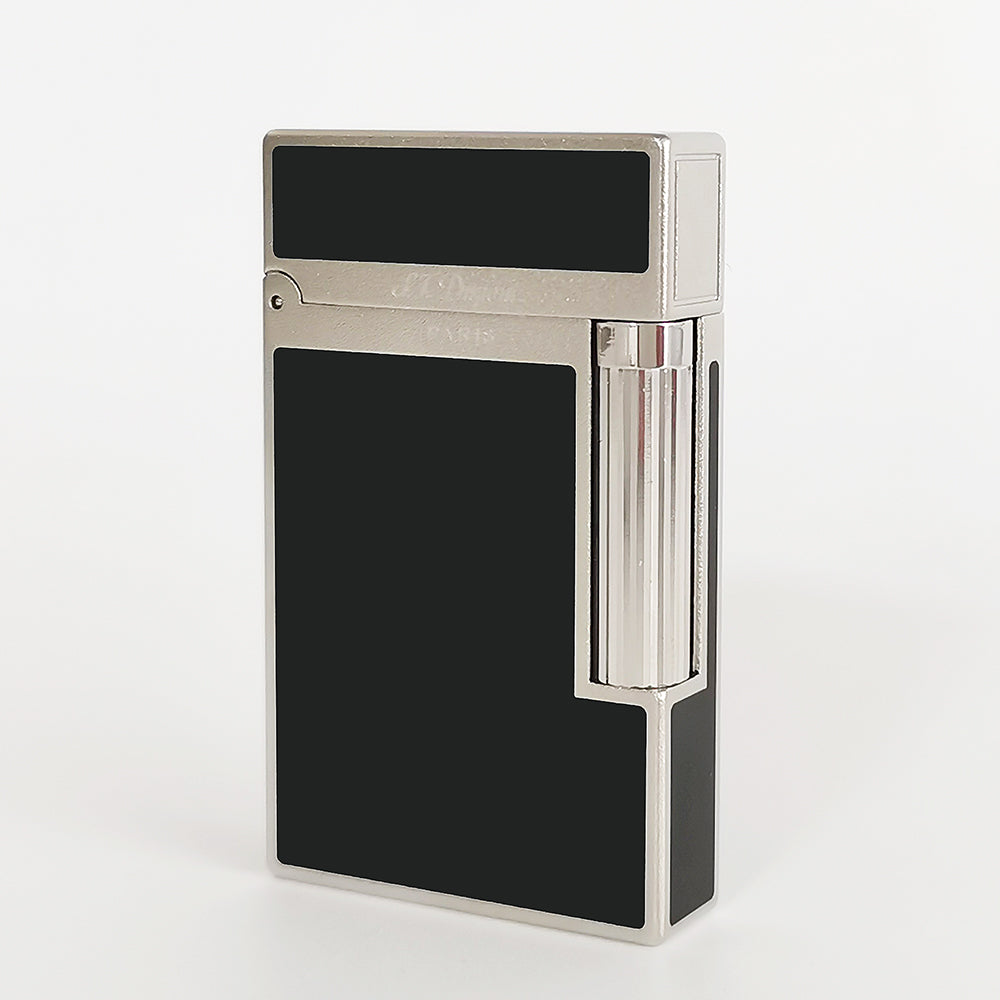 ST Dupont Gas Lighter Classic Frosted Craftsmanship - Silver - Back View