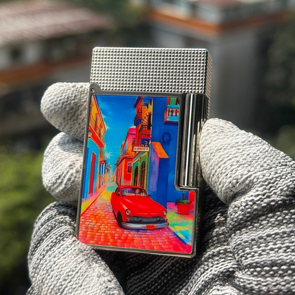 S.T. Dupont Havana Single-Flame Ligne 2 Lighter - Back View