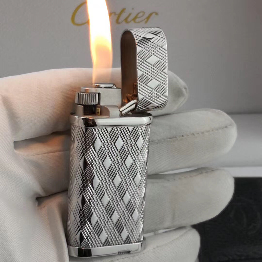 Cartier Lighter Golden Diamond Patterned - View 8