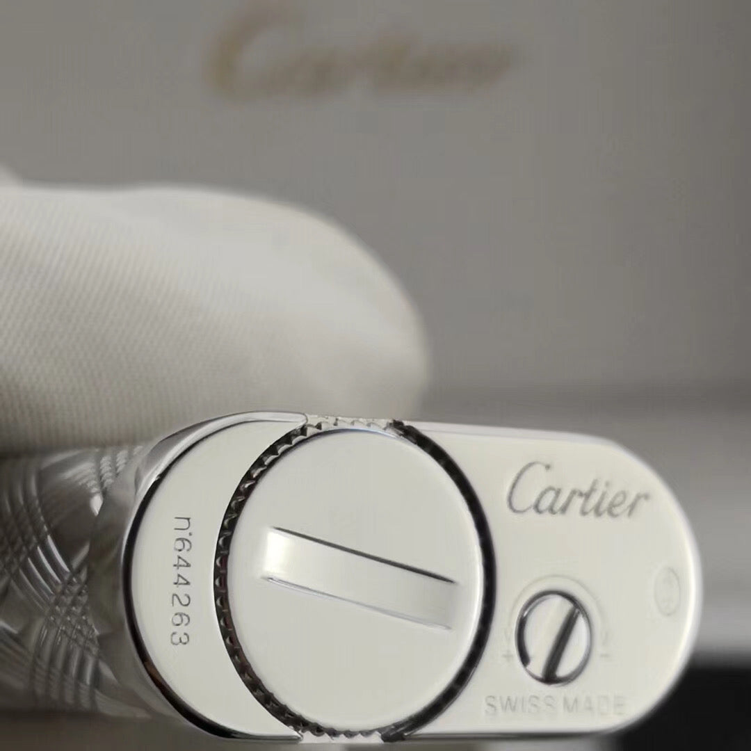 Cartier Lighter Golden Diamond Patterned - View 9