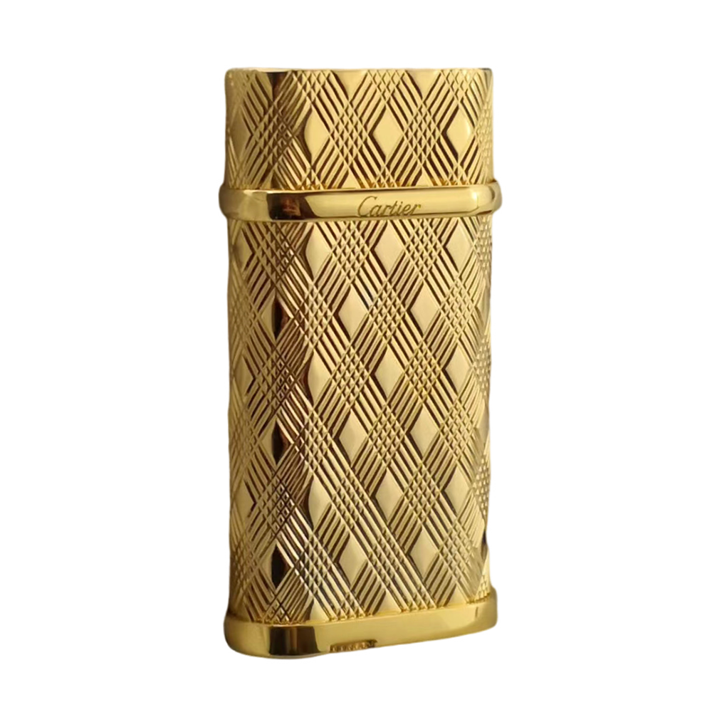 Cartier Lighter Golden Diamond Patterned