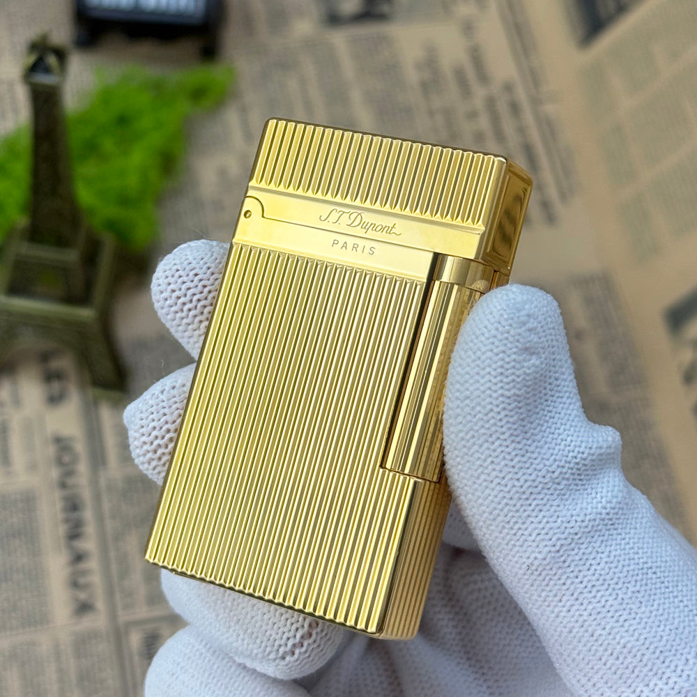 S.T. Dupont Classic Vertical Stripes Metal Lighter - View 11