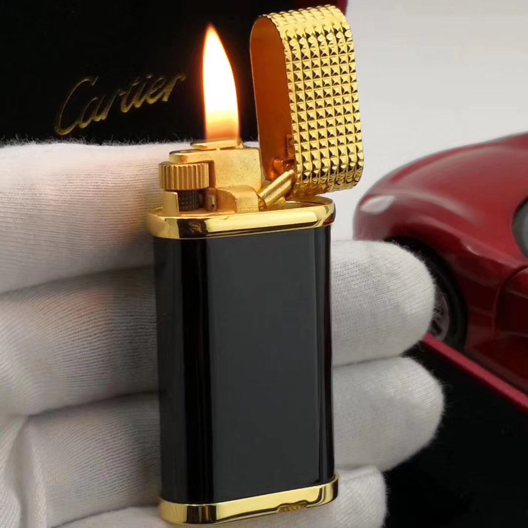 Cartier CLOUS DE PARIS DECOR Lighter Black Lacquer Silver Finish - View 7