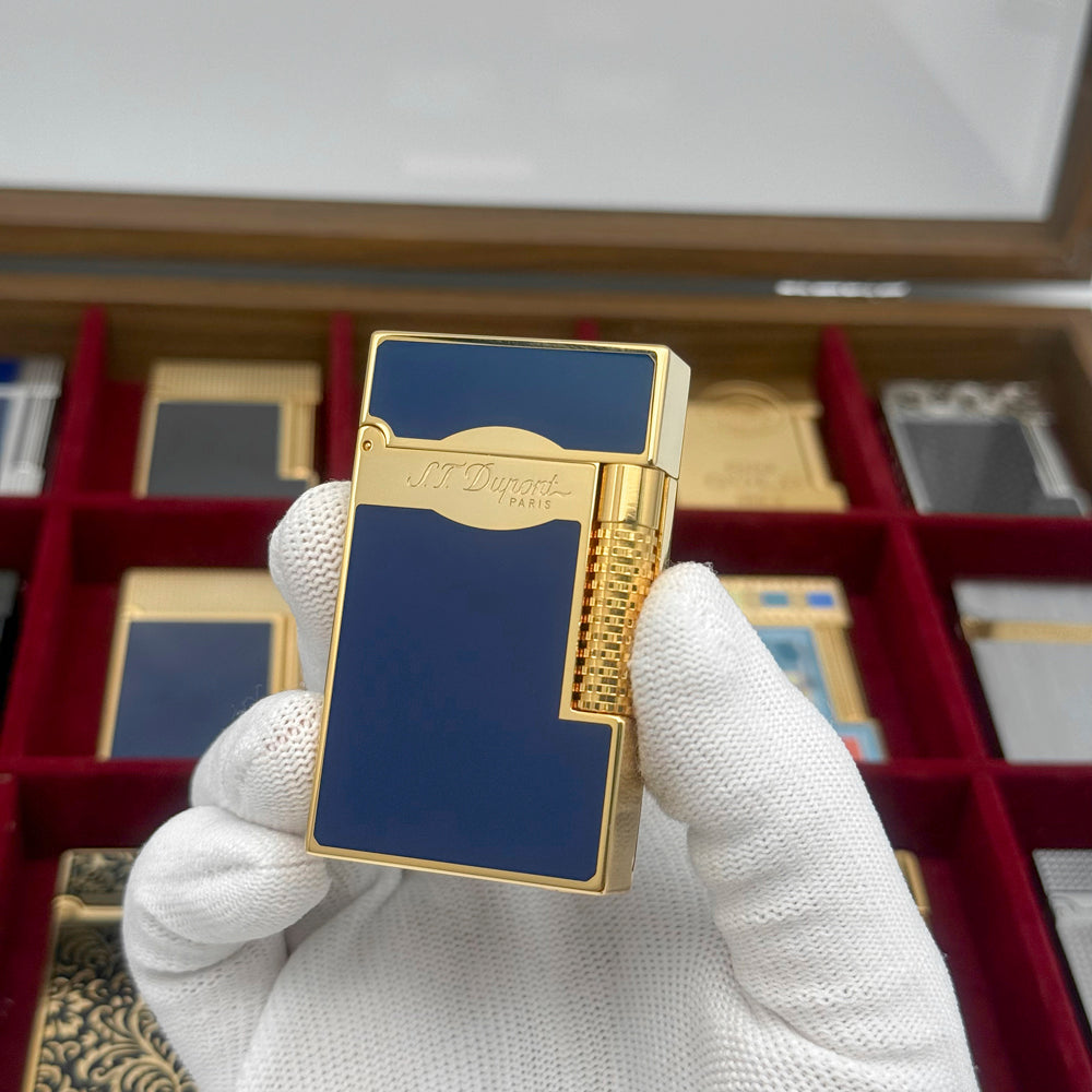 New Dial Wheel Black Classic Paint S.T. Dupont Lighter #128 Black & Blue - View 17