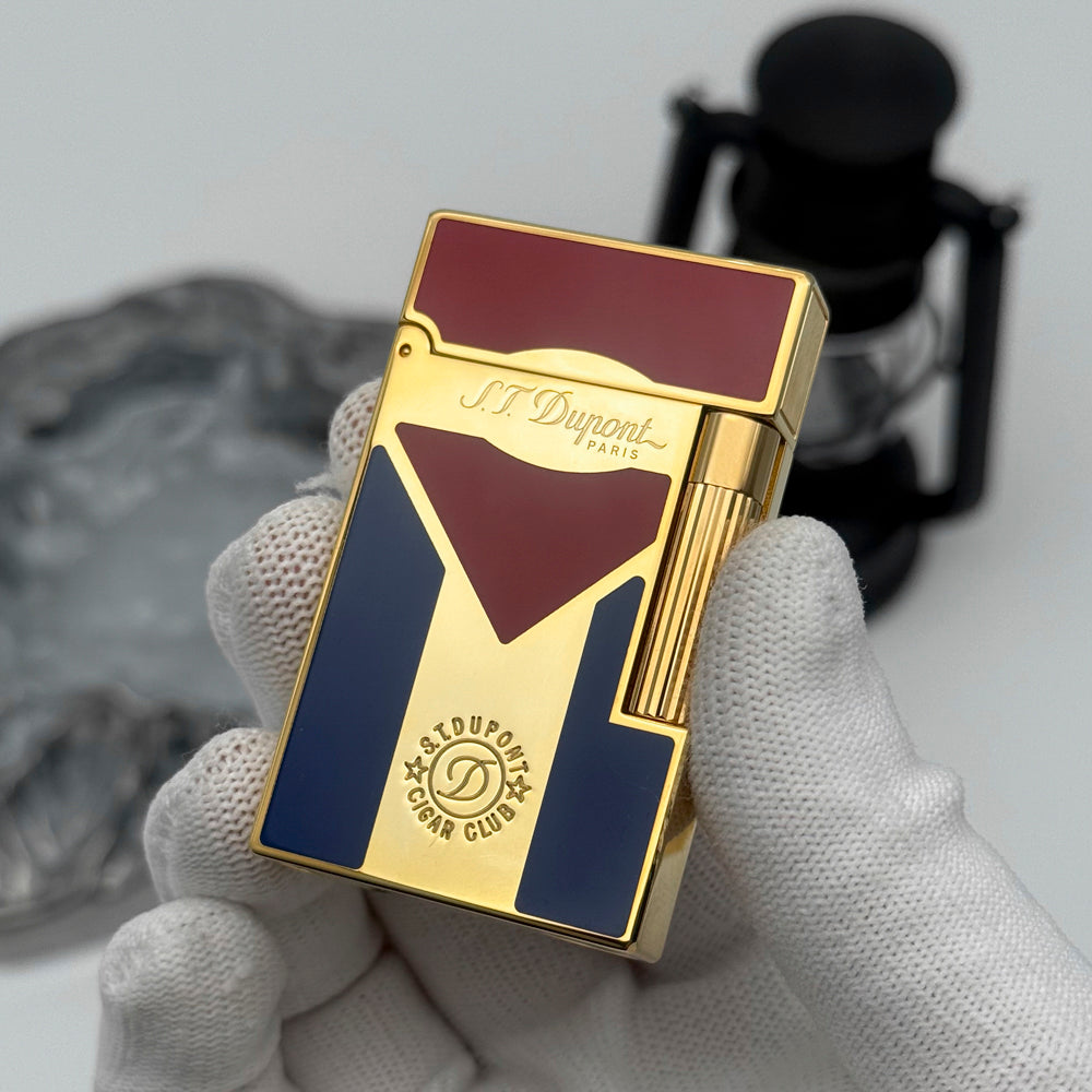Cuba Flag Lacquer S.T. Dupont Lighter New Model - View 10